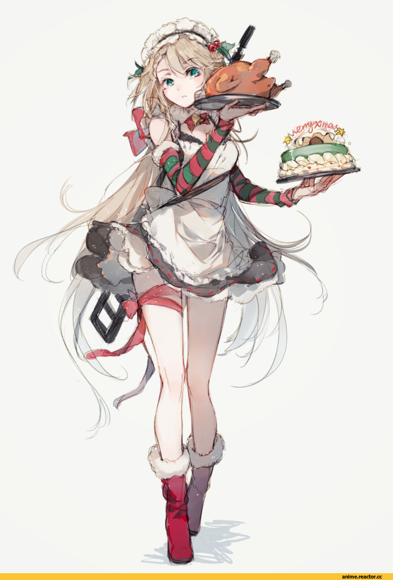 Girls Frontline, G36C (Girls Frontline), Maid, shuzi, Anime Christmas, Anime