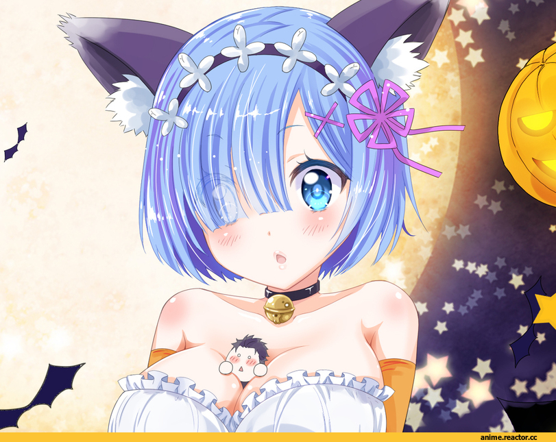 Re Zero Kara Hajimeru Isekai Seikatsu, Rem (re zero), Animal Ears, nekomimi, Anime Halloween, Uonuma Yuu, Anime