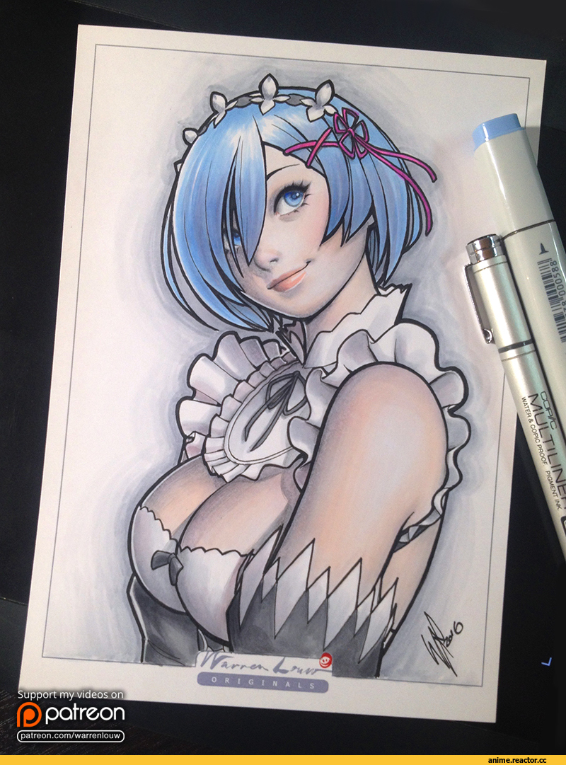 Rem (re zero), Re Zero Kara Hajimeru Isekai Seikatsu, WarrenLouw, artist, Anime