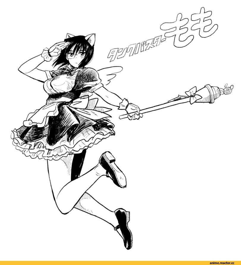 Momo Kawashima, Girls und Panzer, Monochrome (Anime), Maid, Anime