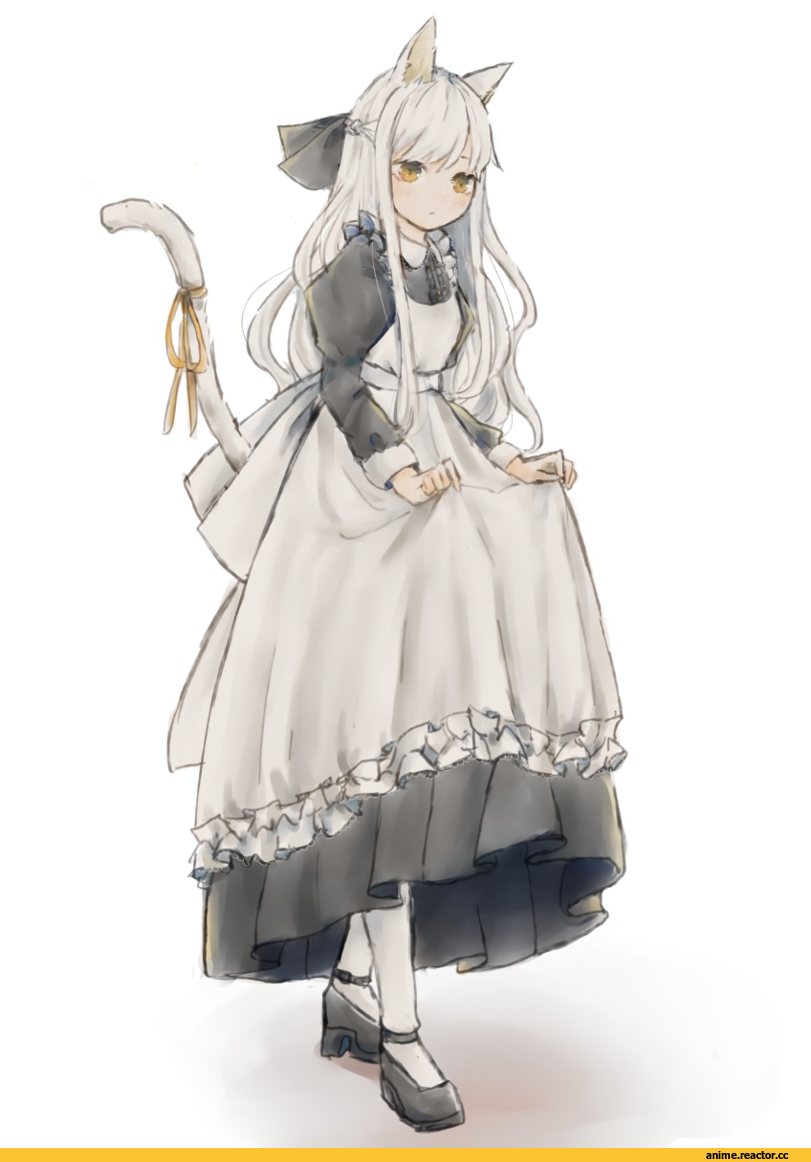 AO, Anime Art, 63suke, Maid, neko, Animal Ears, Anime