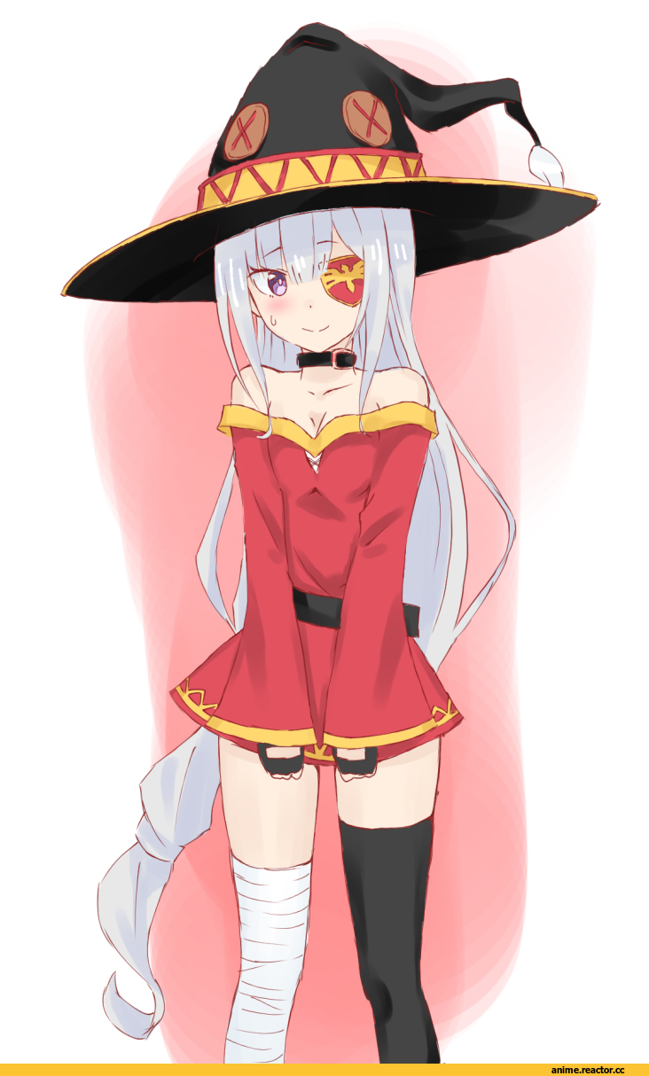 Re Zero Kara Hajimeru Isekai Seikatsu, KonoSuba, Emilia (re zero), Megumin, crossover, Anime