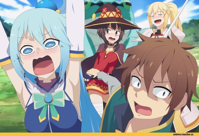 KonoSuba, Aqua (KonoSuba), Darkness (KonoSuba), Megumin, Satou Kazuma, Anime