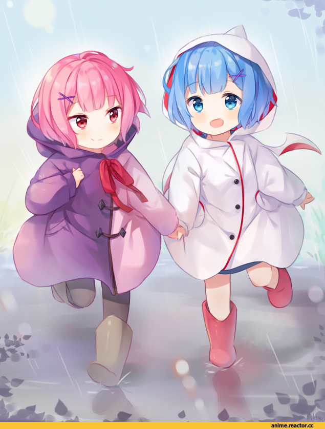 Re Zero Kara Hajimeru Isekai Seikatsu, Rem (re zero), Ram (Re Zero), hitsukuya, Anime Art, Anime