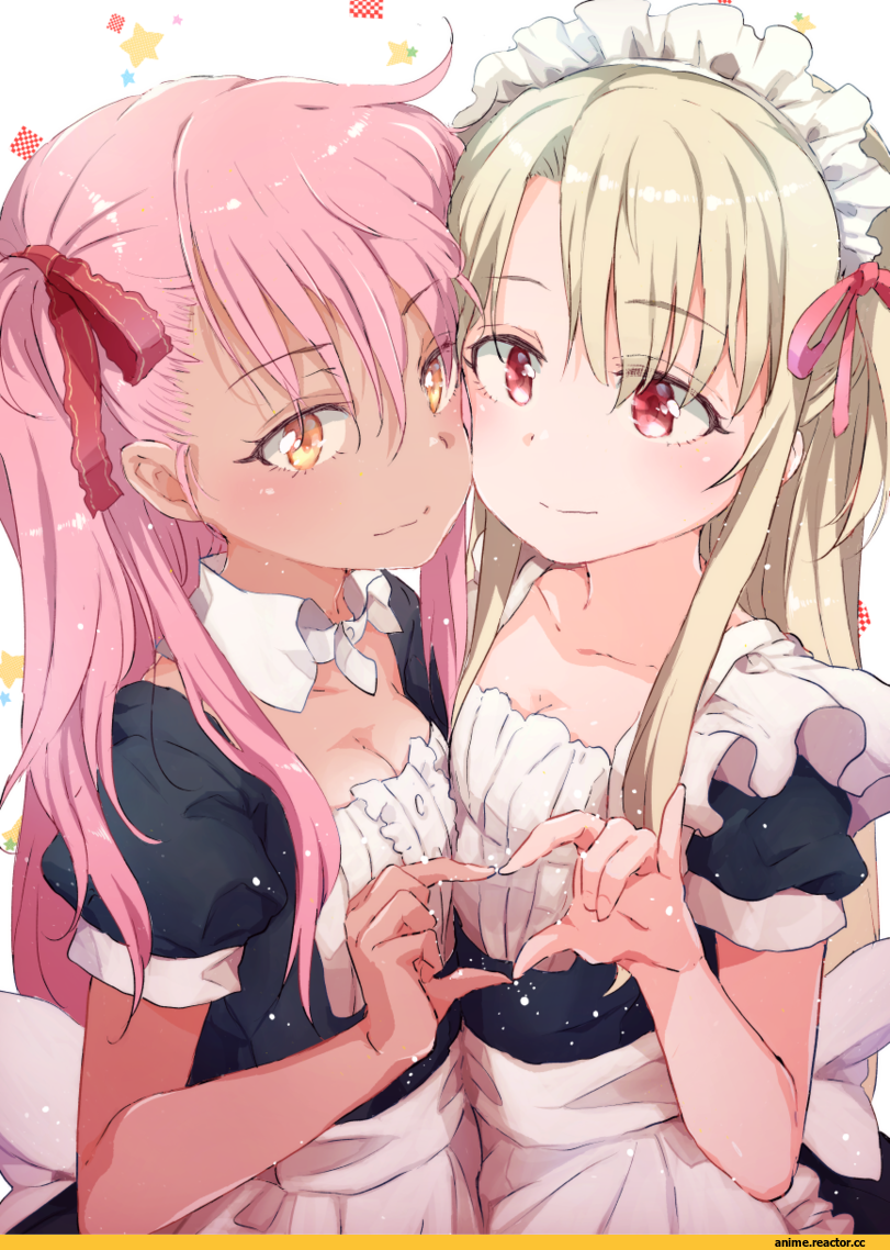 prisma illya, Illyasviel von Einzbern, Fate (series), Chloe von Einzbern, Fate/Kaleid, Maid, gomennasai, Anime