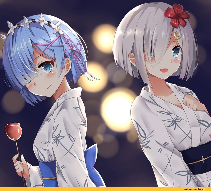 Rem (re zero), Re Zero Kara Hajimeru Isekai Seikatsu, crossover, hamakaze, Kantai Collection, Anime