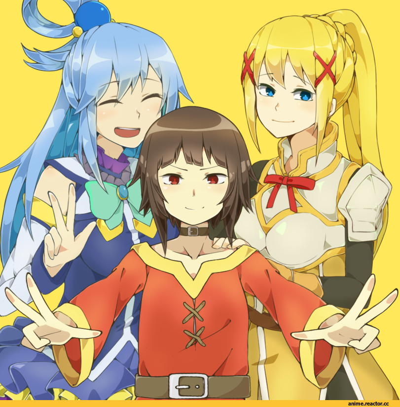 KonoSuba, Aqua (KonoSuba), Megumin, Darkness (KonoSuba), db (allcaps), Anime