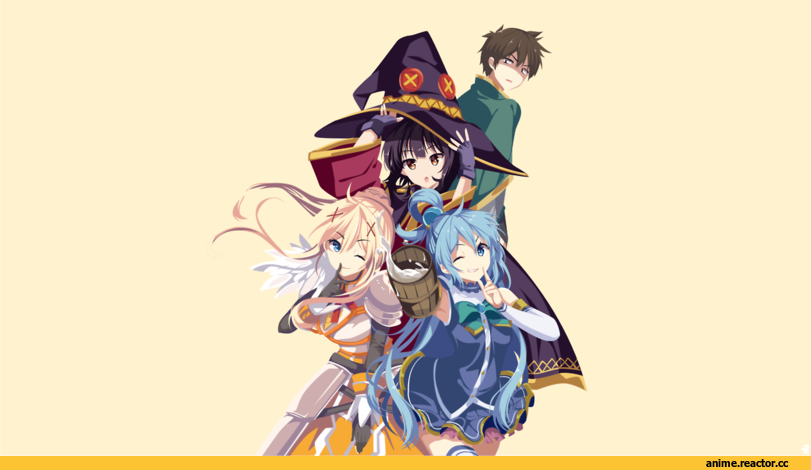 KonoSuba, Megumin, Darkness (KonoSuba), Aqua (KonoSuba), Satou Kazuma, Anime