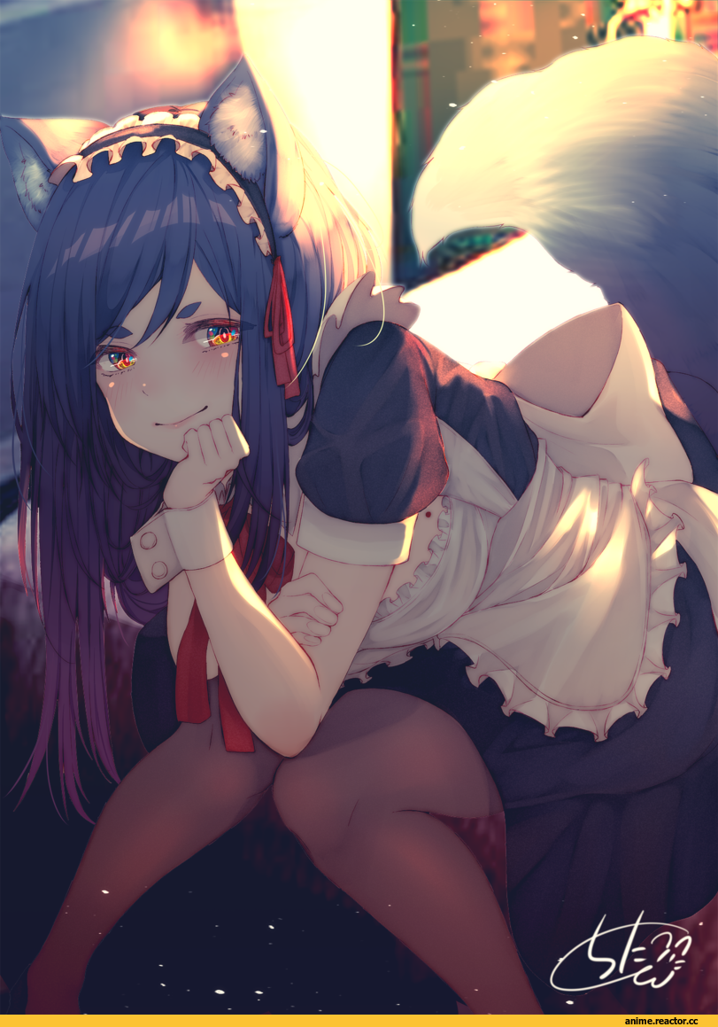 AO, Chita (Ketchup), Anime Art, artist, Kitsune, Animal Ears, Maid, Anime