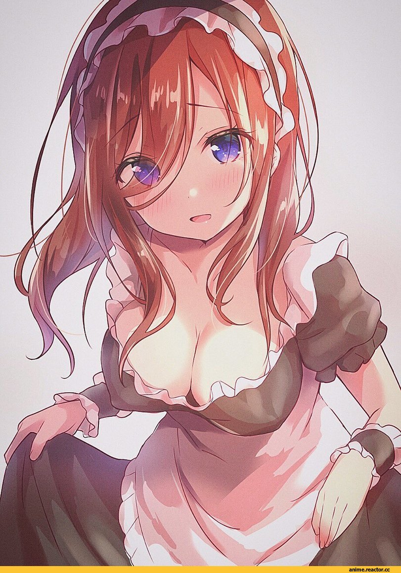 Nakano Miku, Go-Toubun no Hanayome, Maid, Anime Ero, amedamacon, Anime