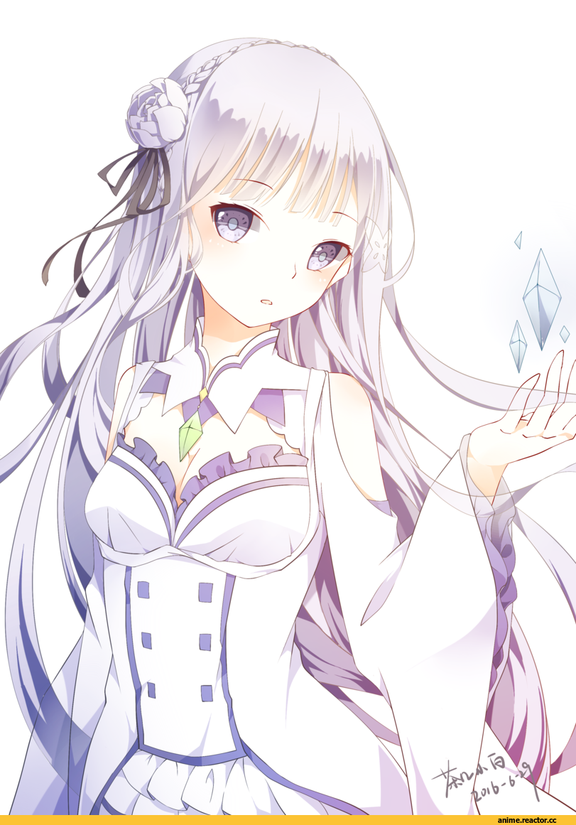 Emilia (re zero), Re Zero Kara Hajimeru Isekai Seikatsu, haji xiao bai, highres, Anime