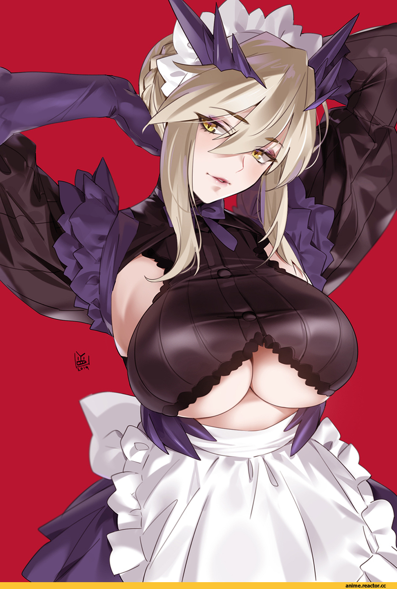 yang-do, Anime Art, artist, Artoria Pendragon Lancer Alter (Fate/Grand Order), Fate/Grand Order, Fate (series), Maid, Large Breasts (Anime), Anime