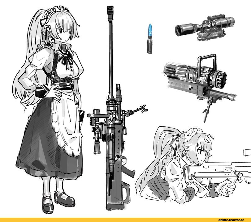 Qyuandee3, Опасные Няшки, Anime Няши, Anime Sketch, Maid, NTW-20, Anime