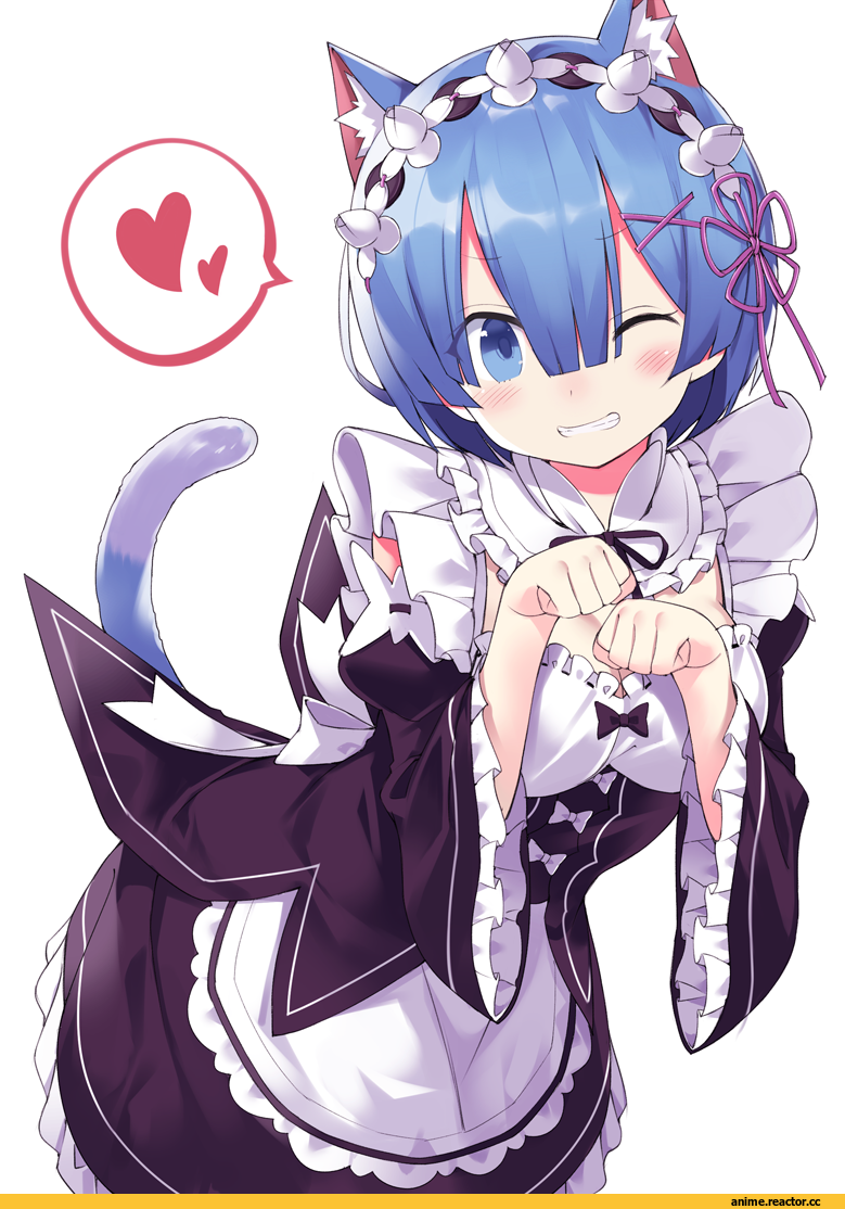 Rem (re zero), Re Zero Kara Hajimeru Isekai Seikatsu, kuhotaka, neko, Animal Ears, Anime