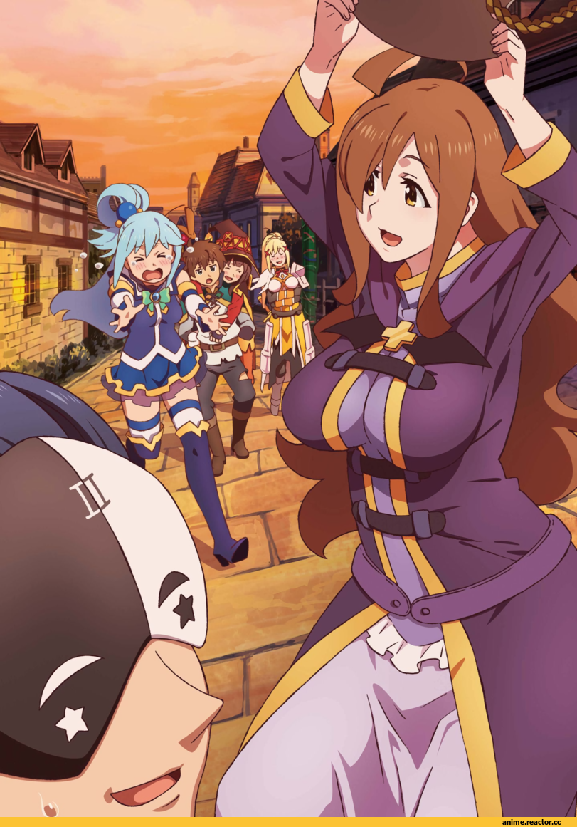 KonoSuba, Megumin, Aqua (KonoSuba), Darkness (KonoSuba), Wiz (KonoSuba), Satou Kazuma, vanir, Anime