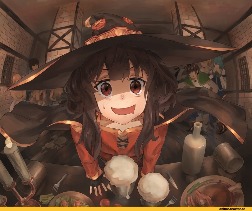 Megumin, KonoSuba, Satou Kazuma, Darkness (KonoSuba), Aqua (KonoSuba), Anime Paint, Anime Art, Anime